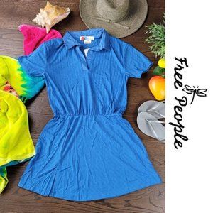 Free People Beach Ribbed Collared Dress